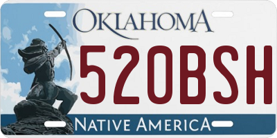 OK license plate 520BSH