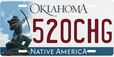 OK license plate 520CHG