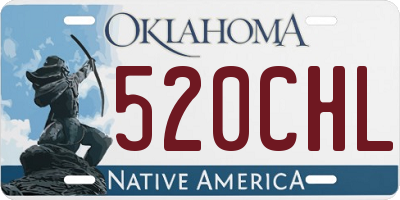 OK license plate 520CHL