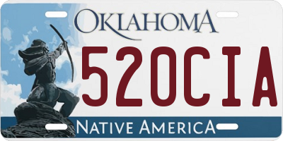 OK license plate 520CIA
