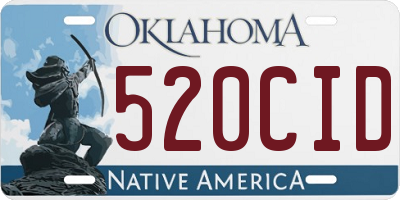 OK license plate 520CID