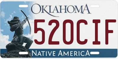 OK license plate 520CIF