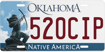 OK license plate 520CIP