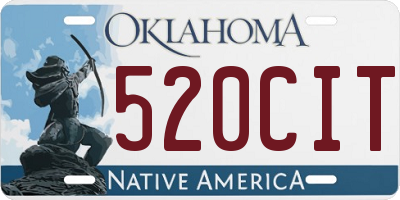 OK license plate 520CIT