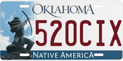OK license plate 520CIX