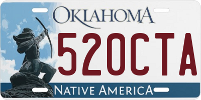 OK license plate 520CTA