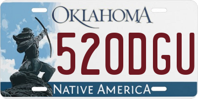 OK license plate 520DGU