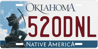 OK license plate 520DNL