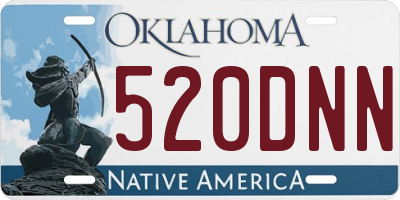 OK license plate 520DNN