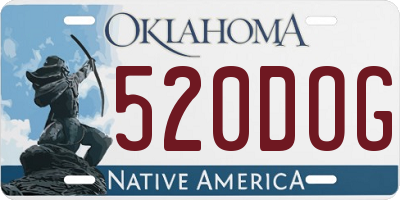 OK license plate 520DOG
