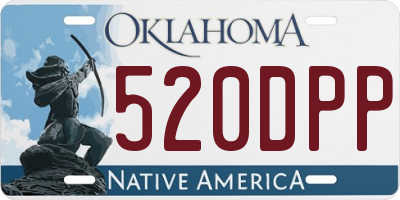 OK license plate 520DPP