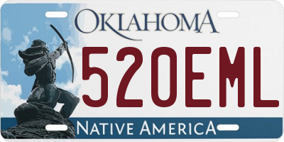 OK license plate 520EML