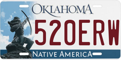 OK license plate 520ERW
