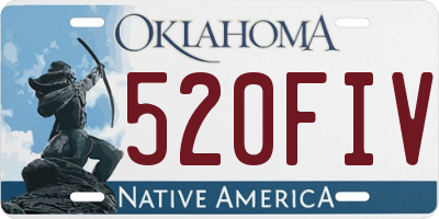 OK license plate 520FIV