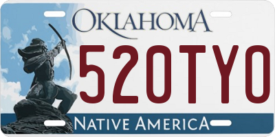 OK license plate 520TYO