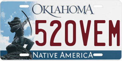 OK license plate 520VEM