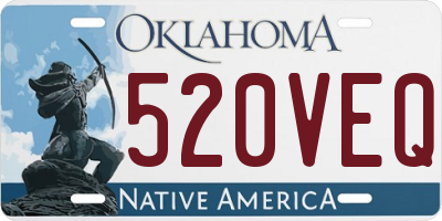 OK license plate 520VEQ