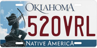 OK license plate 520VRL