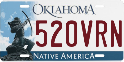 OK license plate 520VRN