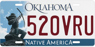 OK license plate 520VRU