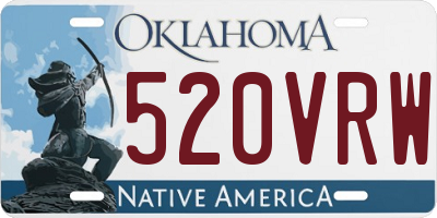 OK license plate 520VRW