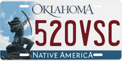 OK license plate 520VSC