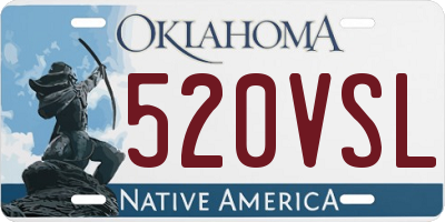 OK license plate 520VSL