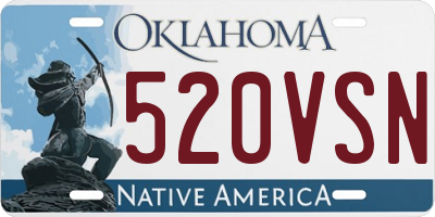 OK license plate 520VSN