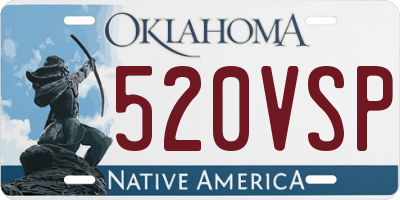 OK license plate 520VSP