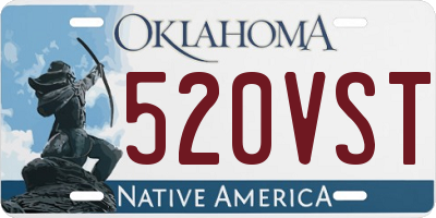OK license plate 520VST