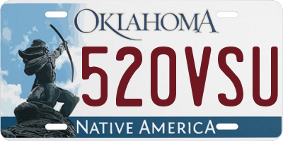OK license plate 520VSU