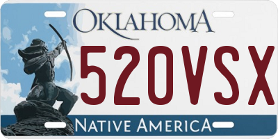 OK license plate 520VSX