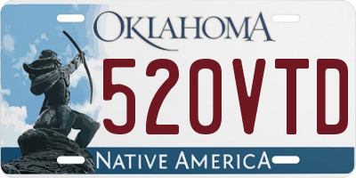 OK license plate 520VTD