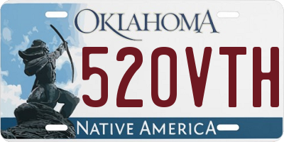 OK license plate 520VTH