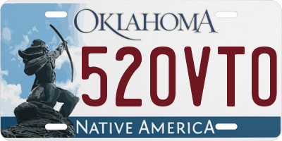 OK license plate 520VTO