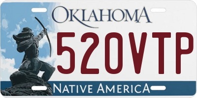 OK license plate 520VTP