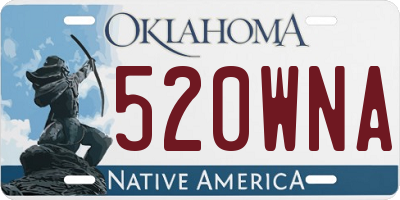 OK license plate 520WNA