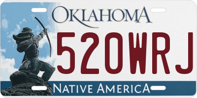 OK license plate 520WRJ