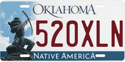 OK license plate 520XLN