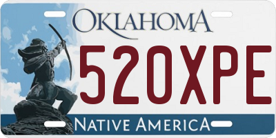 OK license plate 520XPE