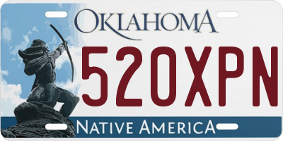 OK license plate 520XPN