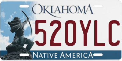 OK license plate 520YLC