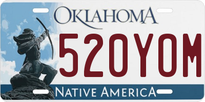 OK license plate 520YOM
