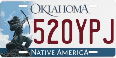 OK license plate 520YPJ