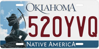 OK license plate 520YVQ