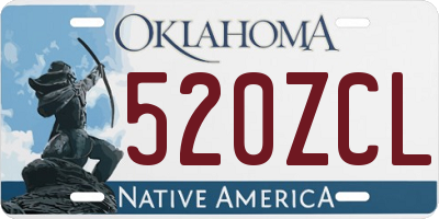 OK license plate 520ZCL