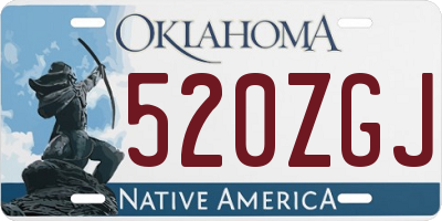 OK license plate 520ZGJ