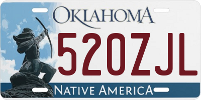 OK license plate 520ZJL