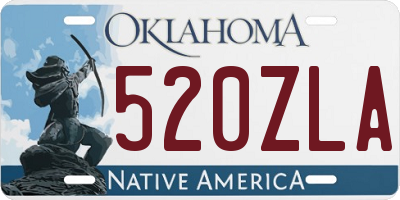 OK license plate 520ZLA