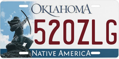 OK license plate 520ZLG